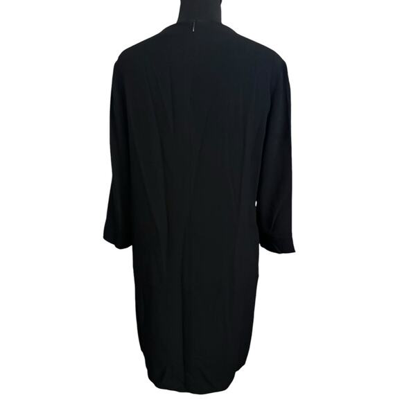 The Row Marina Crepe Dress Black Double Front Pocket size 2 - Picture 7 of 16
